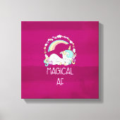 Funny Unicorn Gezegde Magical AF Canvas Afdruk (Voorkant)
