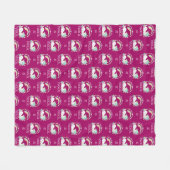 Funny Unicorn Gezegde Magical AF Fleece Deken (Voorkant (Horizontaal))