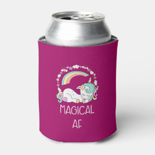 Funny Unicorn Gezegde Magical AF Illustratie Blikjeskoeler