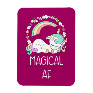Funny Unicorn Gezegde Magical AF Magneet