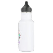 Funny Unicorn Magical AF met Girly Decorations Waterfles (Rechts)