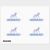 Funny Unicorn Ovale Sticker (Vel)