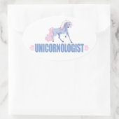 Funny Unicorn Ovale Sticker (Tas)