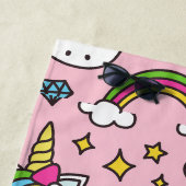 Funny Unicorn Pattern Pink Magic Horse Cute Strandlaken (In situ)