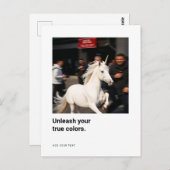 Funny Unicorn Photo Cartes d'encouragement (Devant / Derrière)