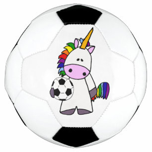 Funny Unicorn Plays Voetbal