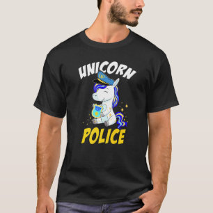 Funny Unicorn politieman Policorn Women Girls T-shirt