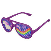 Funny Unicorn Rainbow Party Lunettes de soleil (Angle)