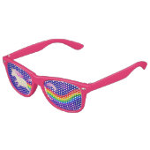 Funny Unicorn Rainbow Party zonnebril (Gekanteld)