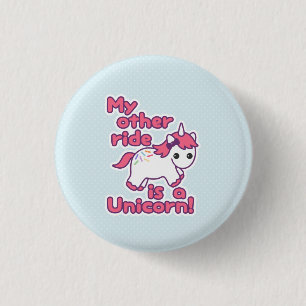 Funny Unicorn Ronde Button 3,2 Cm