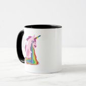 Funny Unicorn Vomiting Rainbows Sick Novelty Gag Mok (Voorkant links)