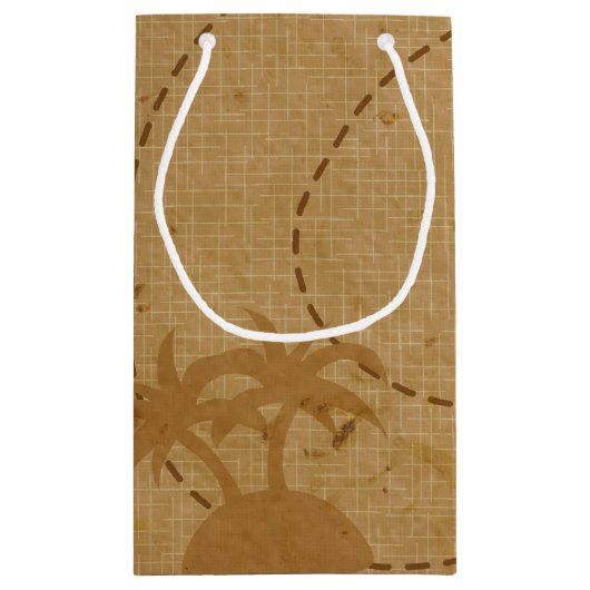 Funny Unique  Pirate Treasure Map Klein Cadeauzakje (Achterkant)