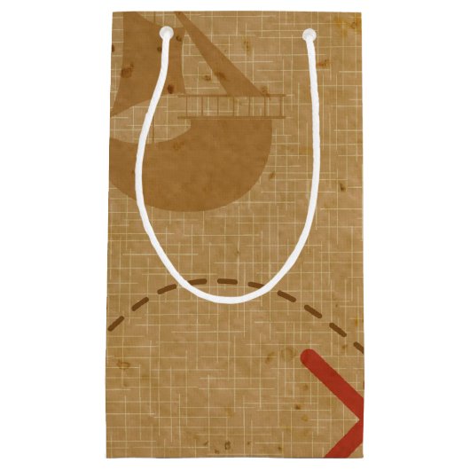 Funny Unique  Pirate Treasure Map Klein Cadeauzakje (Voorkant)