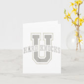 Funny University Of Hard Knocks Affirmation Colleg Kaart (Gele Bloem)