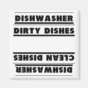 Funny Upside Down Start en Leeg de wasmachine Magneet