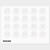 Funny upside ondersteboven Paasbunny grijs wit adr Ronde Sticker (Vel)
