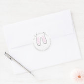 Funny upside ondersteboven Paasbunny grijs wit adr Ronde Sticker (Envelop)