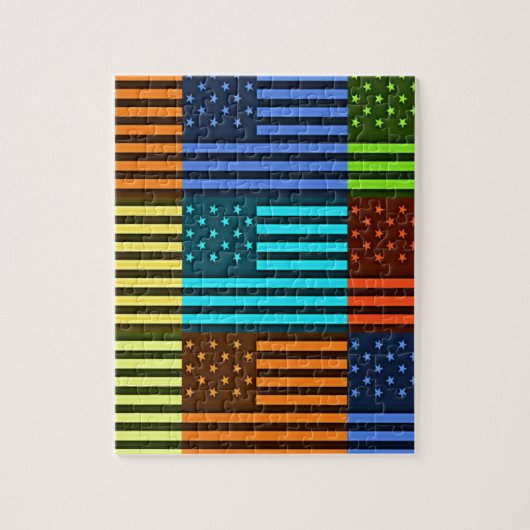 Funny USA Flag Legpuzzel (Verticaal)