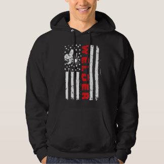Funny  USA Vlaglasser Amerikaanse Vlag Weldin Hoodie