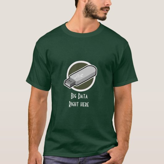 Funny USB drive Big Data T-shirt (Voorkant)