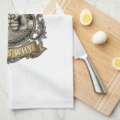 Funny Vader Vuist Bump Vintage Gravure Shirt Des Theedoek (Quarter Fold)