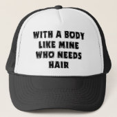 Funny Vaderdag Bald Man Trucker Pet (Voorkant)