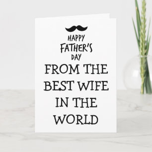 Funny Vaderdag Card van Wife Kaart