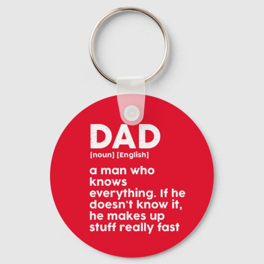Funny Vaderdag Humor Pap Dictionary Definition Sleutelhanger (Voorkant)