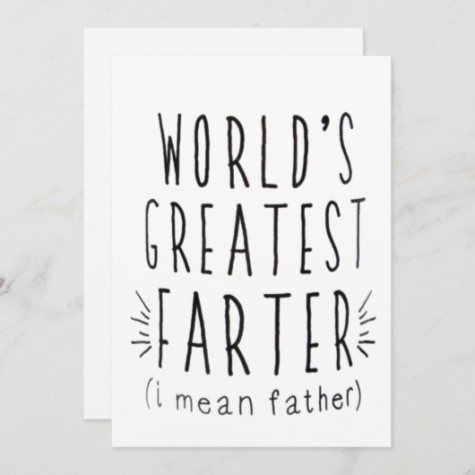 Funny Vaderdag Kaart, verjaardagscadeau Feestdagenkaart (Voorkant / Achterkant)
