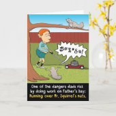 Funny Vaderdag Nutty Squirrel Kaart (Gele Bloem)