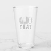 Funny Vaderdag Old Fart Typografie Glas (Achterkant)