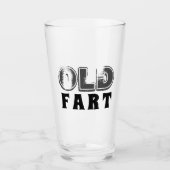 Funny Vaderdag Old Fart Typografie Glas (Voorkant)