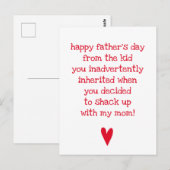 Funny Vaderdag Quote voor Bonus Papa Kaart (Voorkant / Achterkant)