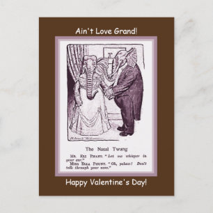 Funny Valentijn Animal Couple Dating copy Briefkaart
