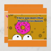 Funny Valentijn Kaart houdt van je als homer liefh (Voorkant / Achterkant)