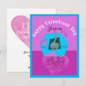 Funny Valentijn van de kat box Feestdagenkaart (Voorkant / Achterkant)