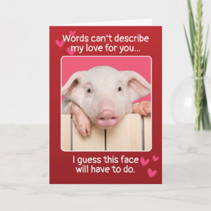 Funny Valentijnsdag Face Feestdagen Kaart