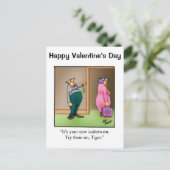 Funny Valentijnsdag Humor Briefkaart (Staand voorkant)