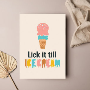 Funny Valentijnsdag Ice Cream Joke Feestdagenkaart