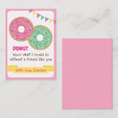 Funny Valentijnsdag Kaart Girls Donut Notitiekaartje (Voorkant / Achterkant)