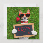 Funny Valentijnsdag Kaart - Jack Russel Kaart (Voorkant)