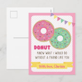 Funny Valentijnsdag Kaart Kinderen - Donut (klaslo (Voorkant / Achterkant)