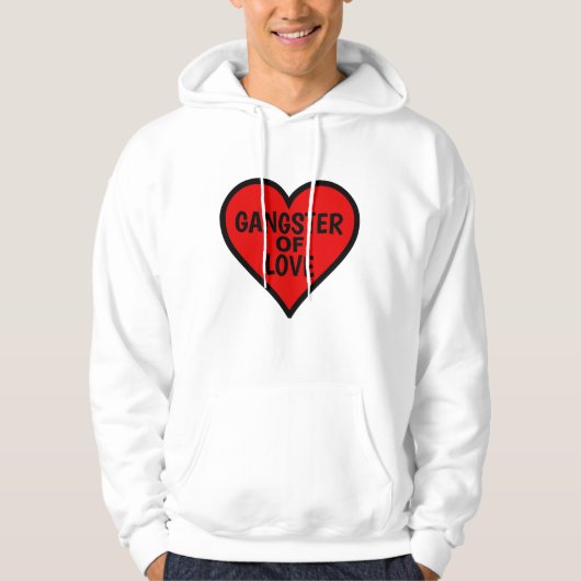 Funny Valentijnsdag, Mannen T-shirts, Gangster Hoodie (Voorkant)