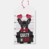 Funny Valentijnsdag Mugshot Guilty Love Dog Cadeaulabel (Voorkant)
