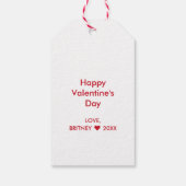 Funny Valentijnsdag Mugshot Guilty Love Dog Cadeaulabel (Achterkant)