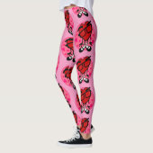FUNNY VALENTIJNSDAG RED HEART PINK LEGGINGS (Links)
