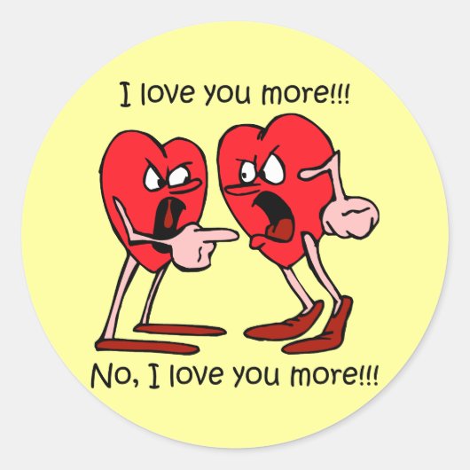 Funny Valentijnsdag Ronde Sticker (Voorkant)