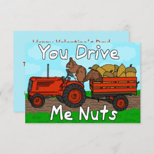 Funny Valentijnsdag Squirrel Pun Kinder klaslokaal Kaart