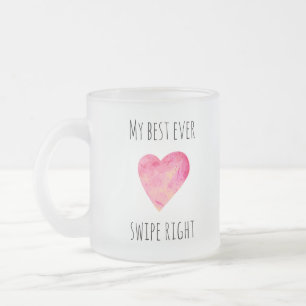 Funny Valentijnsdag Swipe Right Dating Matglas Koffiemok