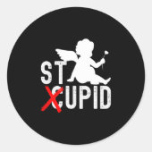 Funny Valentine S Day Cud Is Stud Premium  Ronde Sticker (Voorkant)